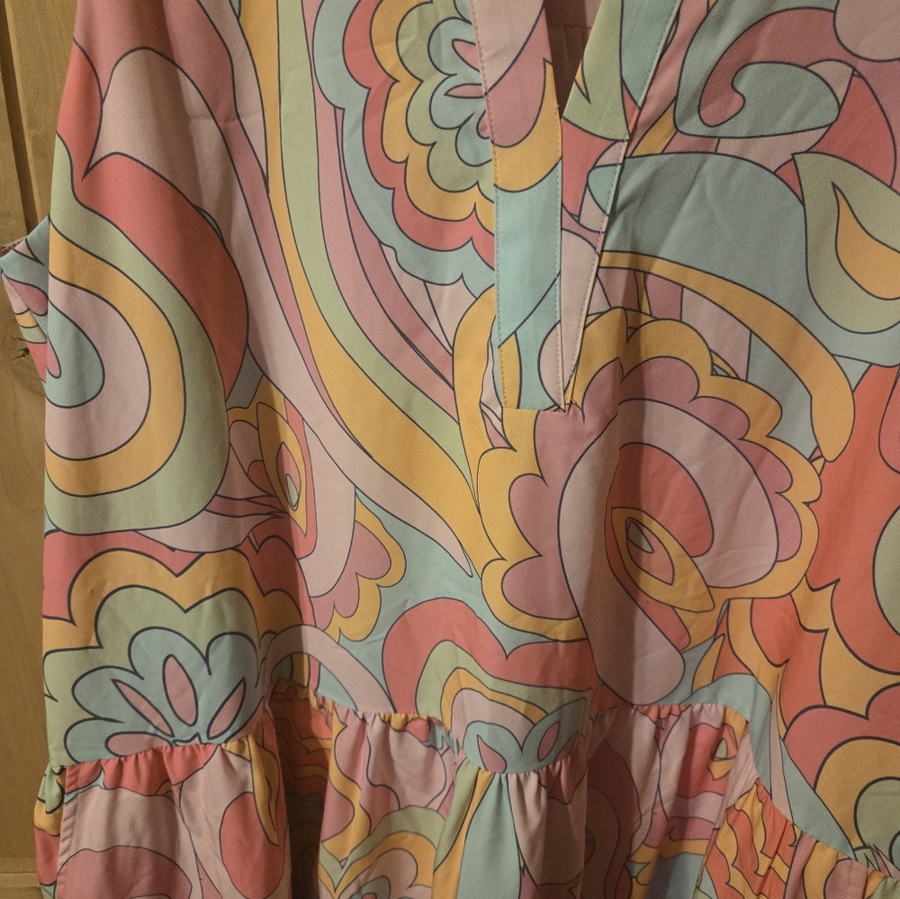 SSYS The Kendall sleevless collared dress in groovy floral - Picture 4 of 5